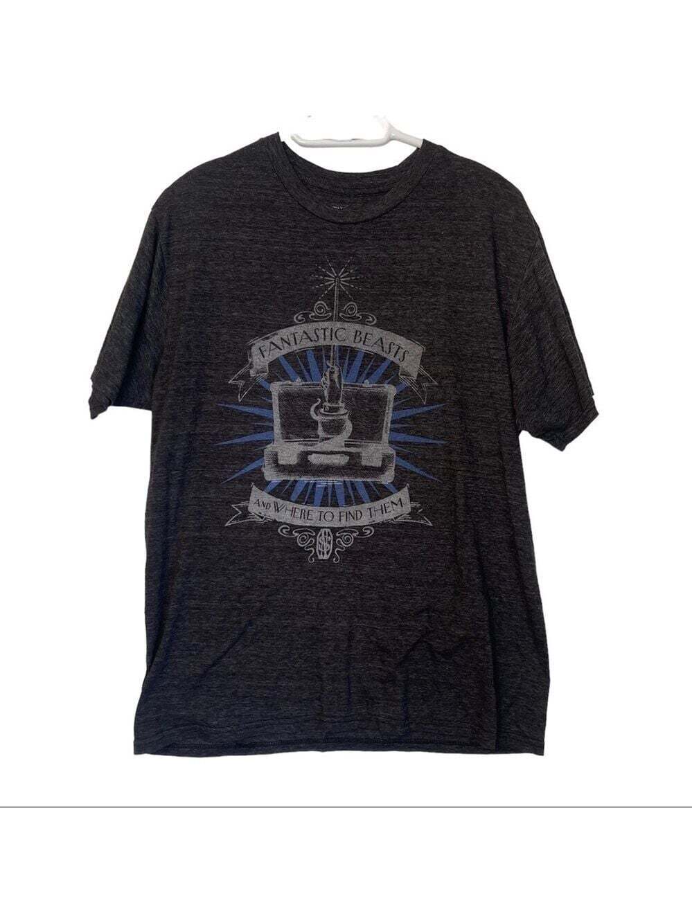 Fantastic Beasts Unisex Grey Fantastic Beast Short Sleeved Movie Harry P…